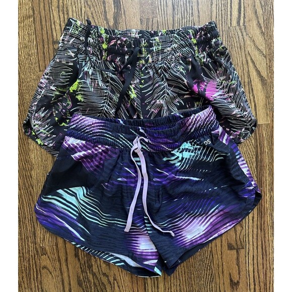 Women’s DSG Neon Printed Athletic Lined Running Shorts - Lot Of 2 - Small - Picture 1 of 10